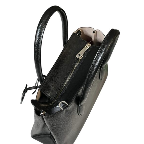 Kate Spade Eva Small Top Zip Satchel Black Tote Crossbody Removable Strap Charm - Picture 11 of 14
